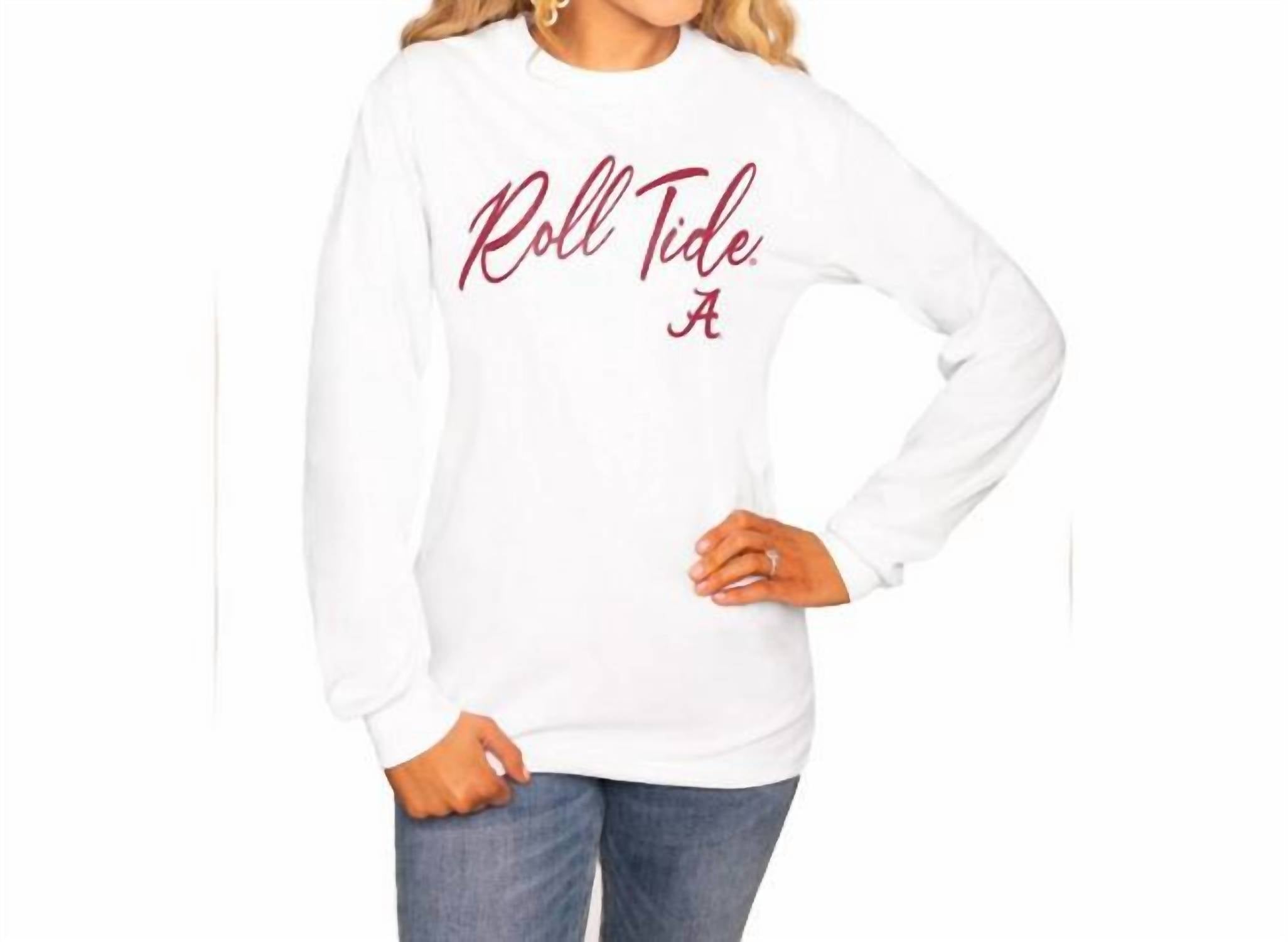 

Футболка с длинными рукавами University of Alabama белого цвета Gameday Couture