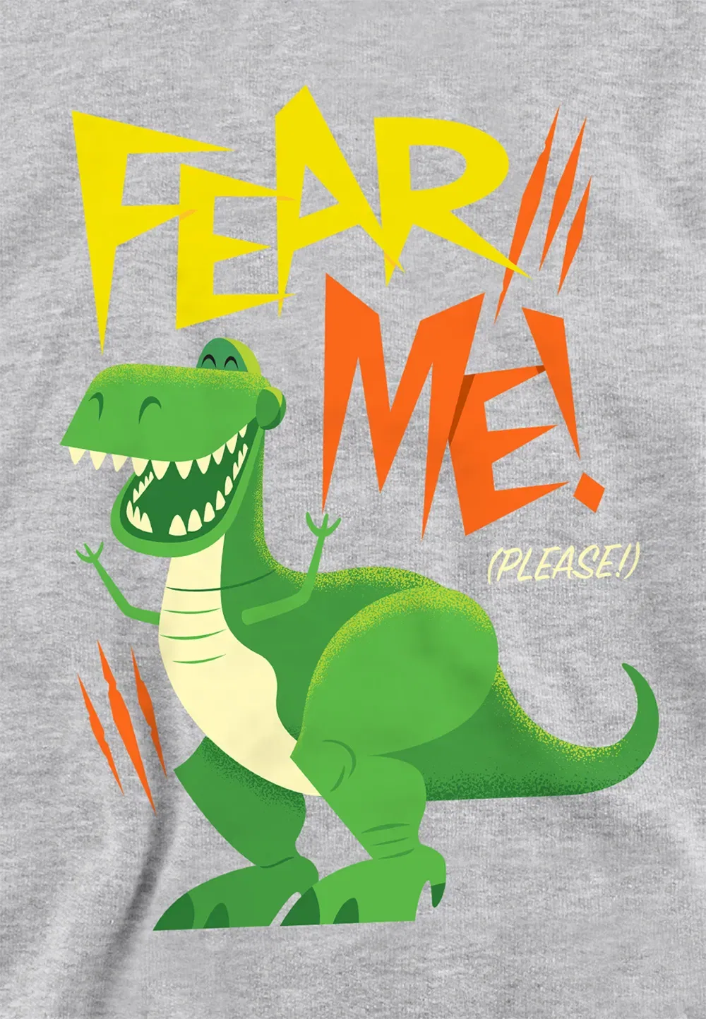 Детская худи Disney Rex Fear Me, Athletic Heather, серый — фото 2