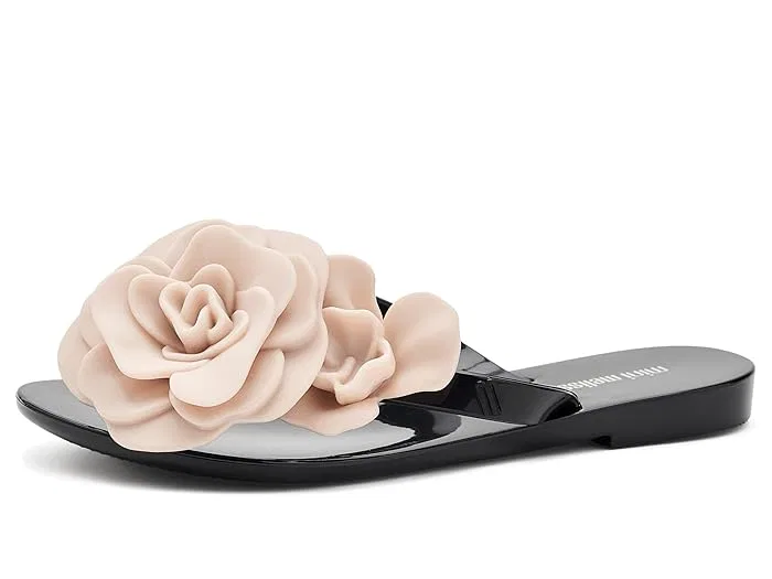 Сандалии с цветами Harmonic Petals Mini Melissa, Black/Beige — фото 2