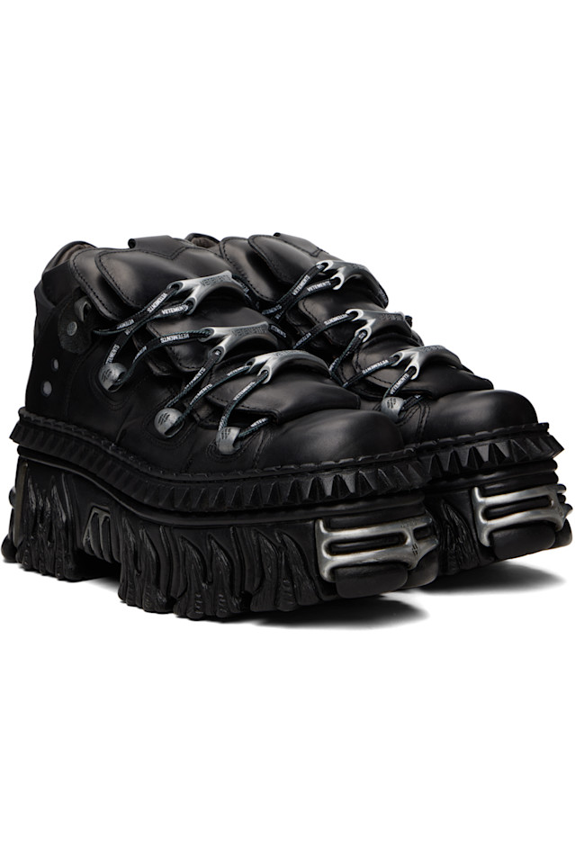 Новые кроссовки на платформе Rock Edition Fire Vetements, черный — фото 4
