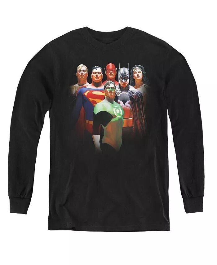 

Свитшот с длинным рукавом Boys of America Youth Roll Call Justice League, черный