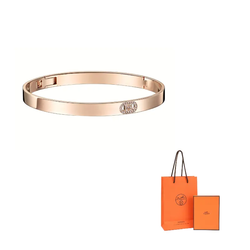 

HERMES Браслеты из 18-каратного розового золота с бриллиантами unisex