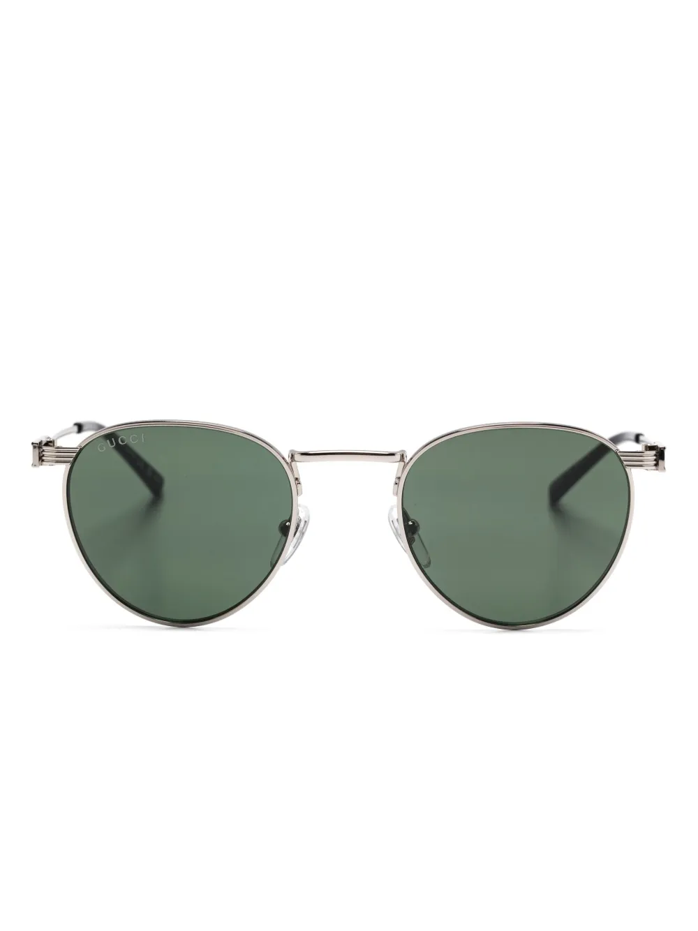 

Солнцезащитные очки в овальной оправе Gucci Eyewear, серебяный