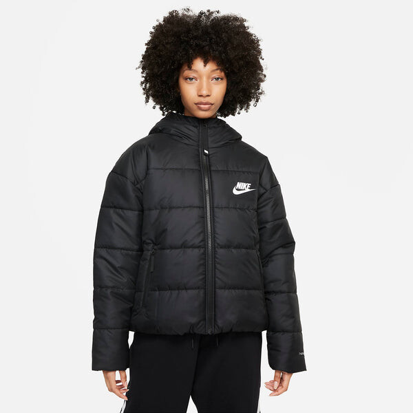Куртка (WMNS) Nike Sportswear Therma-Fit Repel Hooded Puffer Jacket 'Black', черный — фото 2