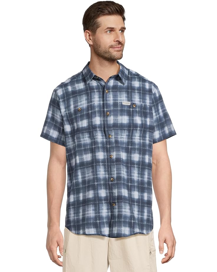 

Рубашка Columbia Utilizer Printed Woven Short, цвет Collegiate Navy Omblur