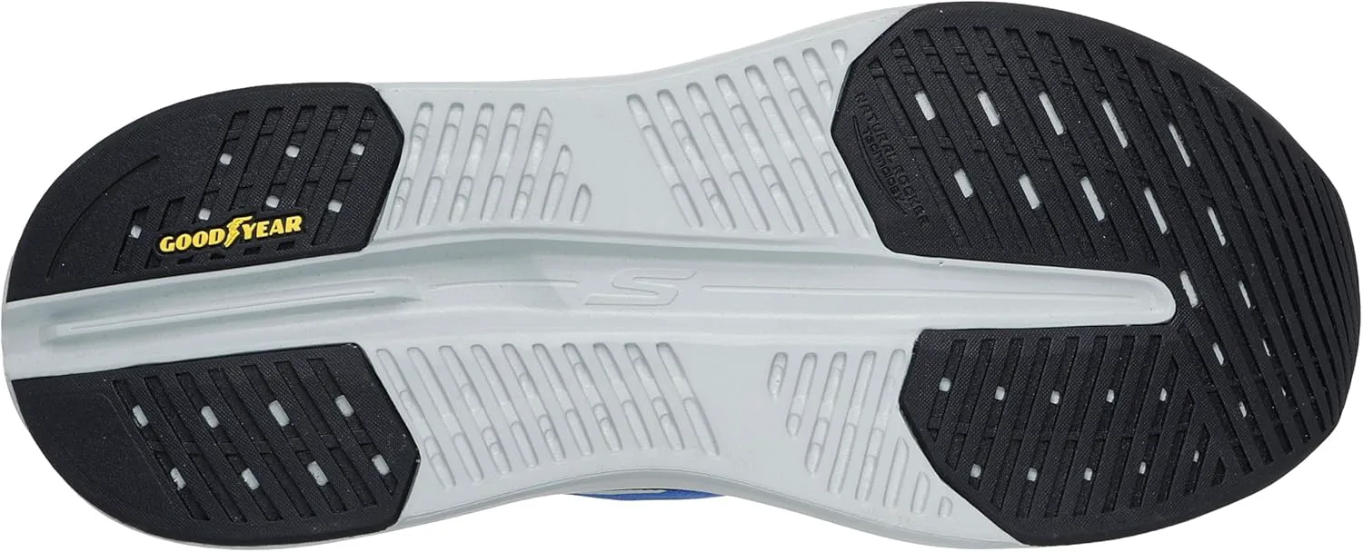 Мужские кроссовки Skechers Max Cushioning Glide Step с амортизацией, надевание без помощи рук, синий/оранжевый — фото 2