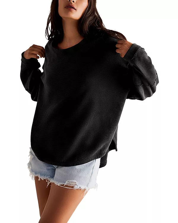 

Футболка с изображением полного затмения. Free People, черный