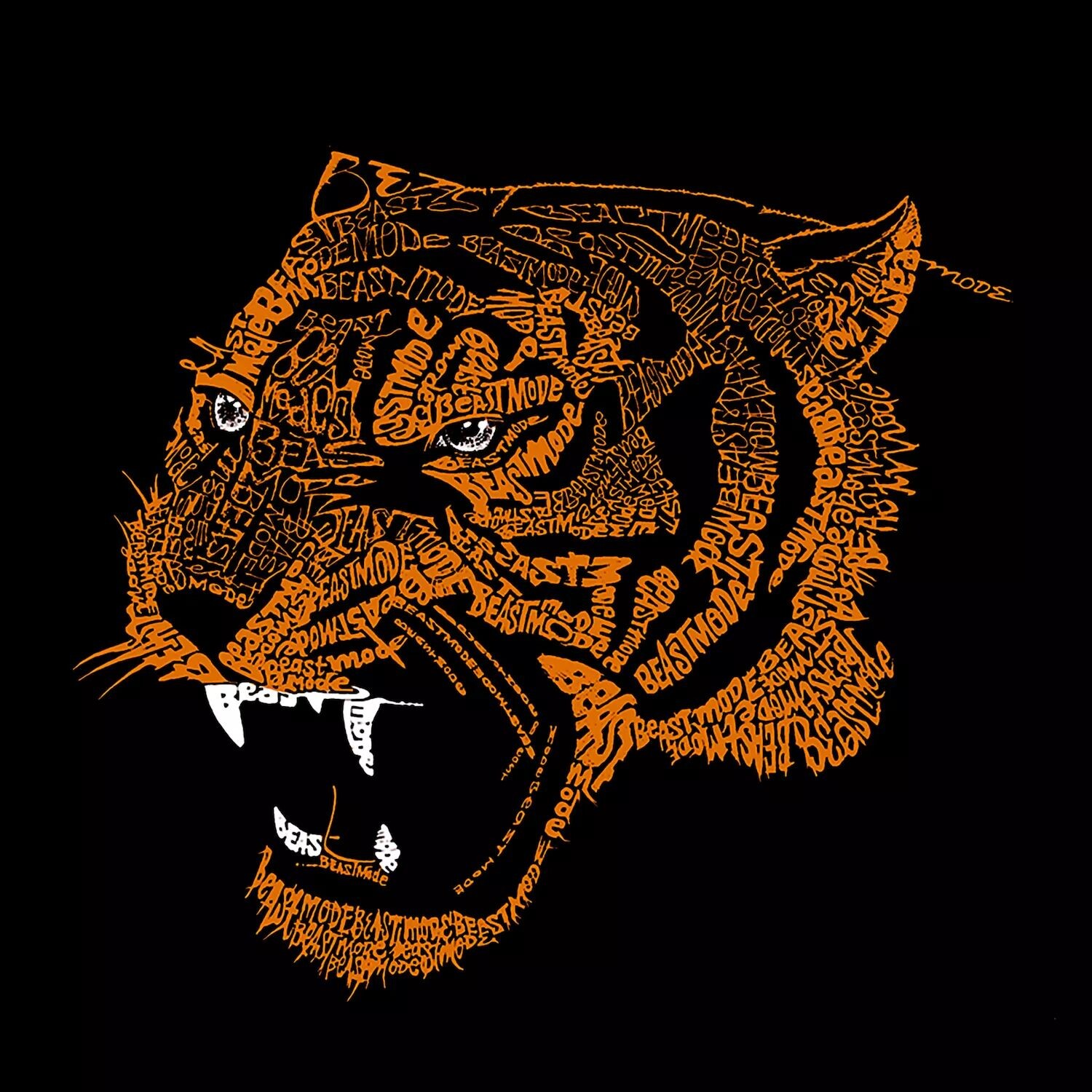 

Beast Mode — мужская футболка с рисунком Word Art LA Pop Art, черный