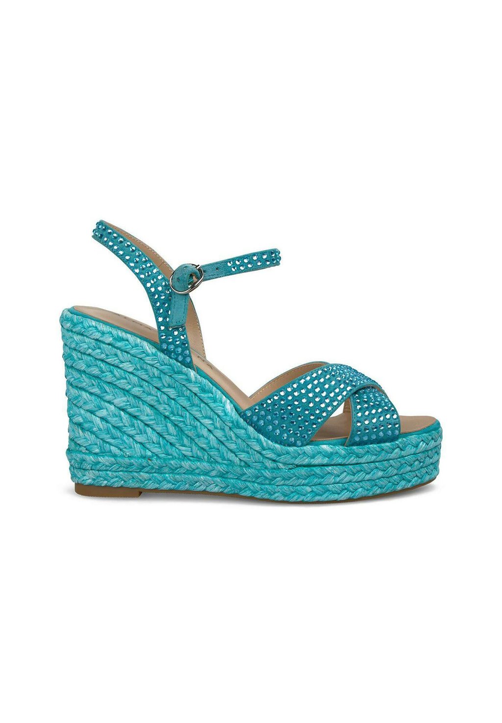 Босоножки на танкетке CON CIERRE HEBILLA - Platform sandals Alma en Pena, бирюзовый — фото 2