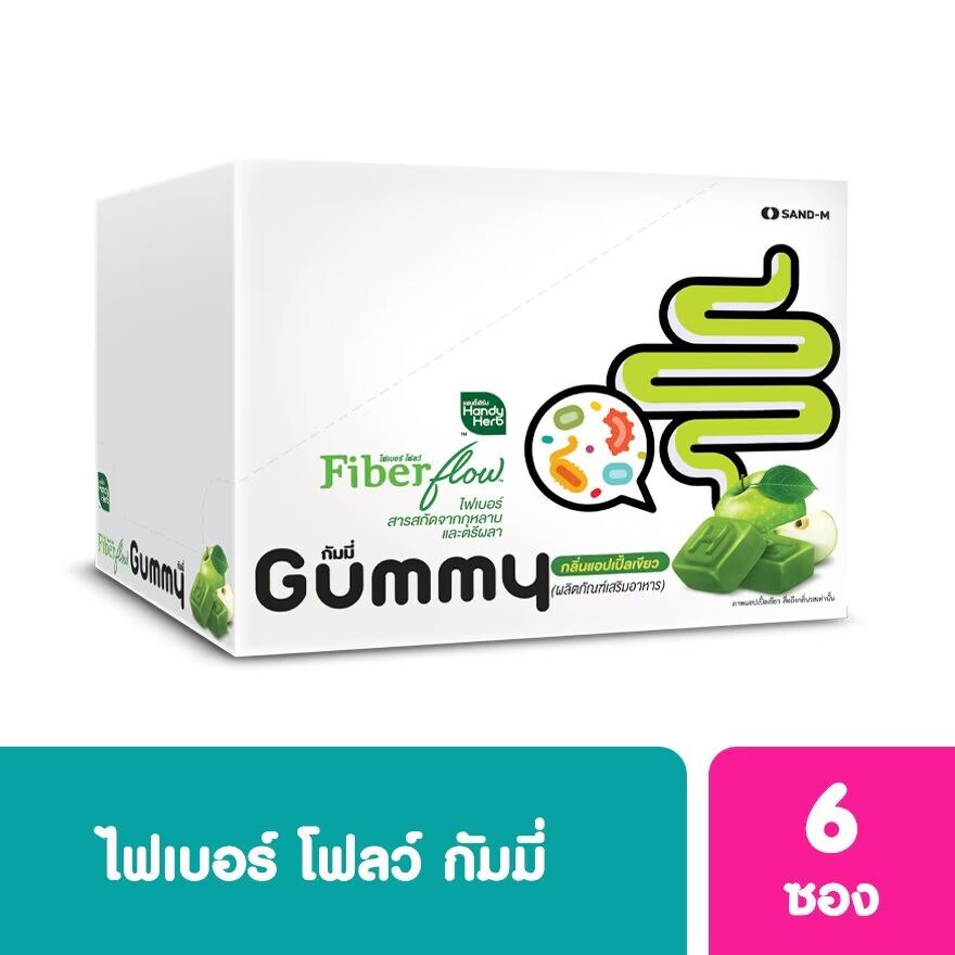 

Handy Herb Fiber Flow Gummy со вкусом зеленого яблока 24 г. х 6 пакетиков, Green