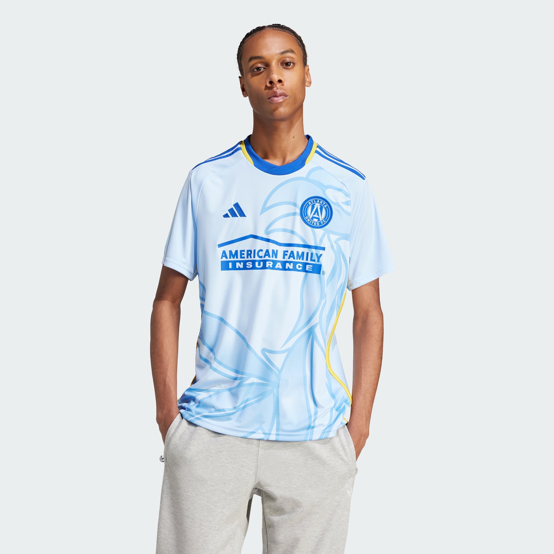 

Футболка Атланта Юнайтед 24/25 Adidas, glow blue