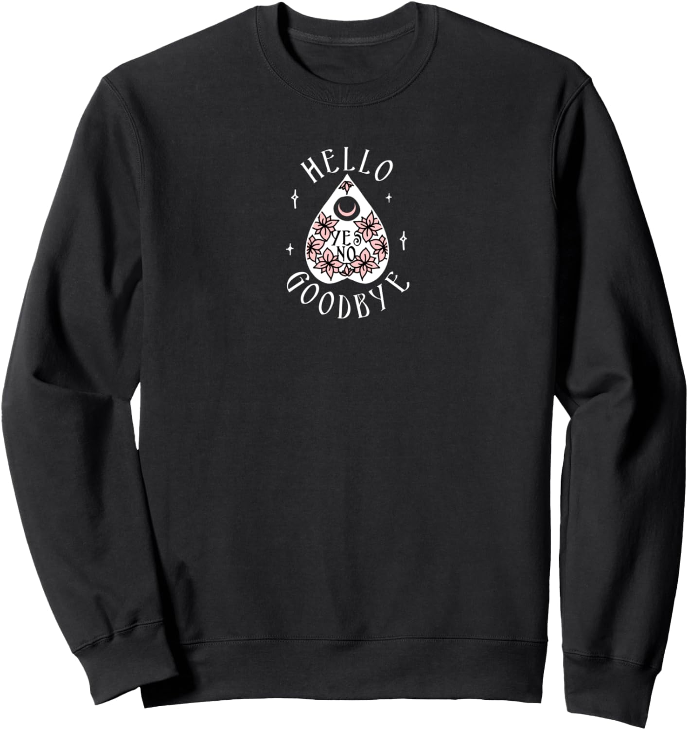 

Привет До свидания Да Нет Игровая фишка Центральный значок Толстовка Trendy Apparel, черный