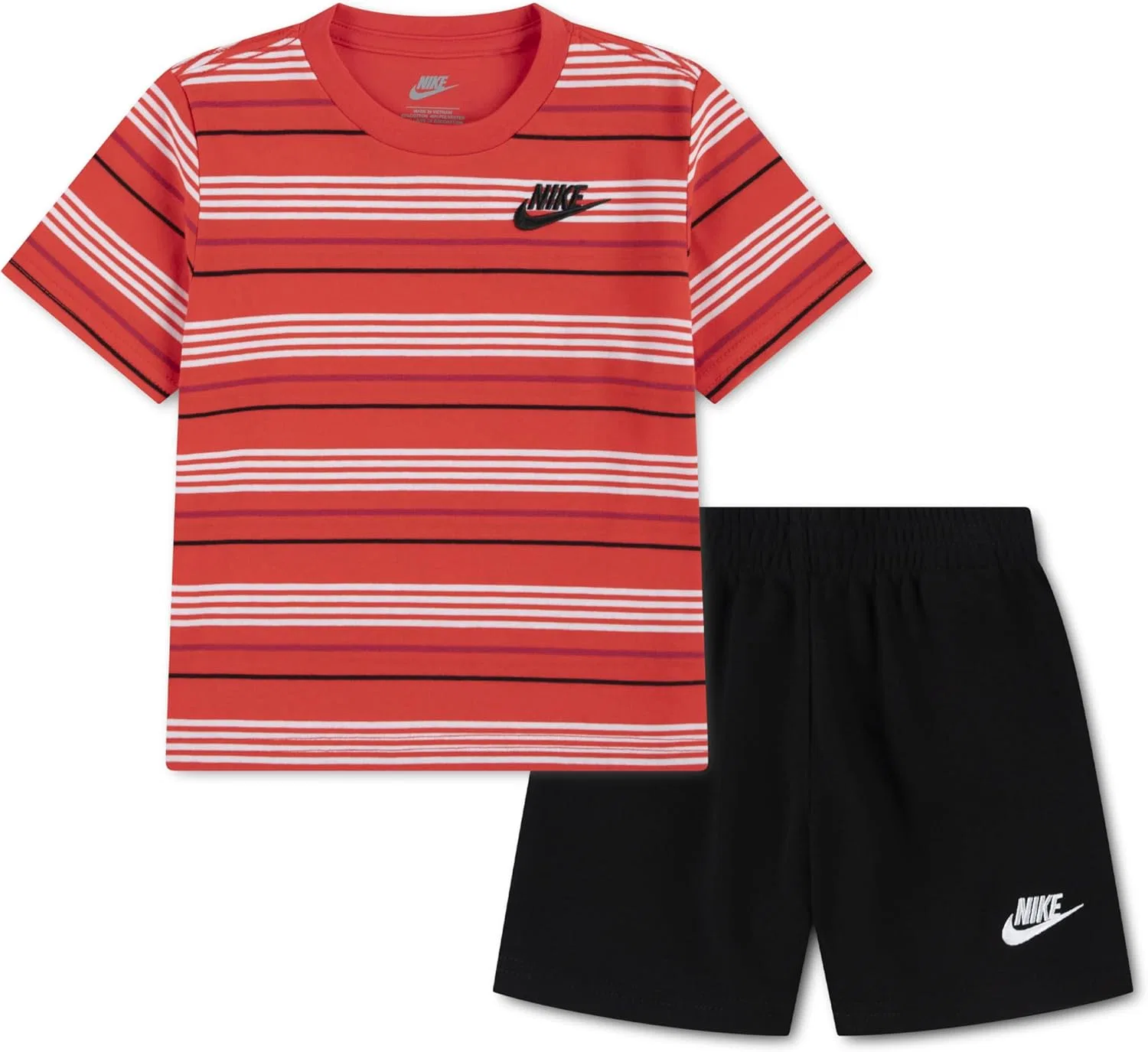 Комплект из футболки и шорт для мальчиков Nike Sportswear Club, Team Crimson