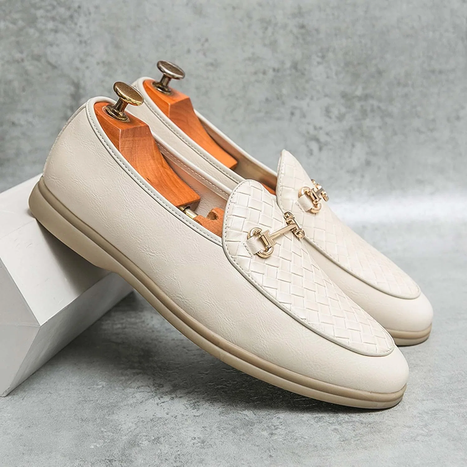 Лоферы мужские Beige — фото 3