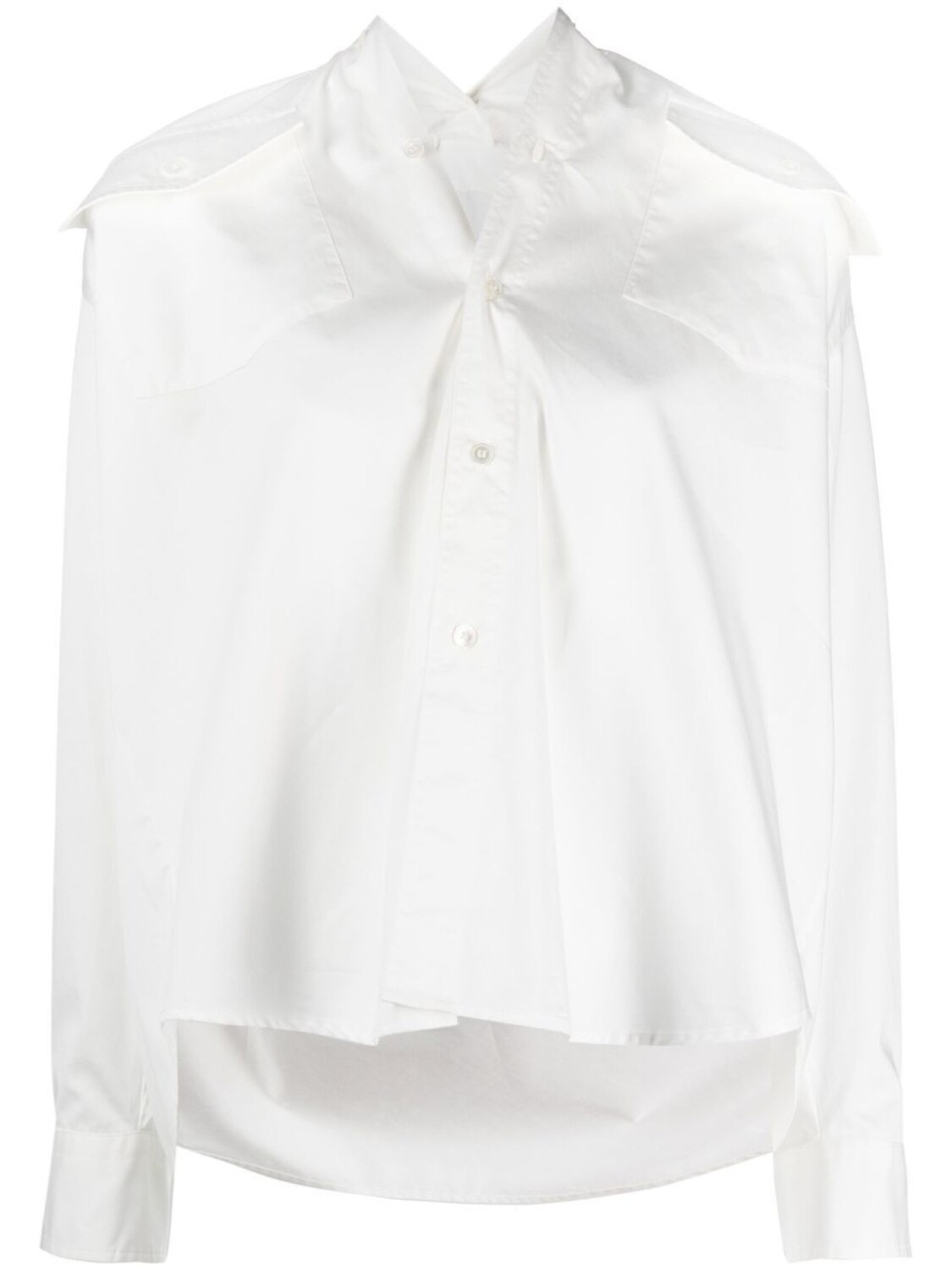 

MM6 Maison Margiela джинсовая рубашка без воротника, белый