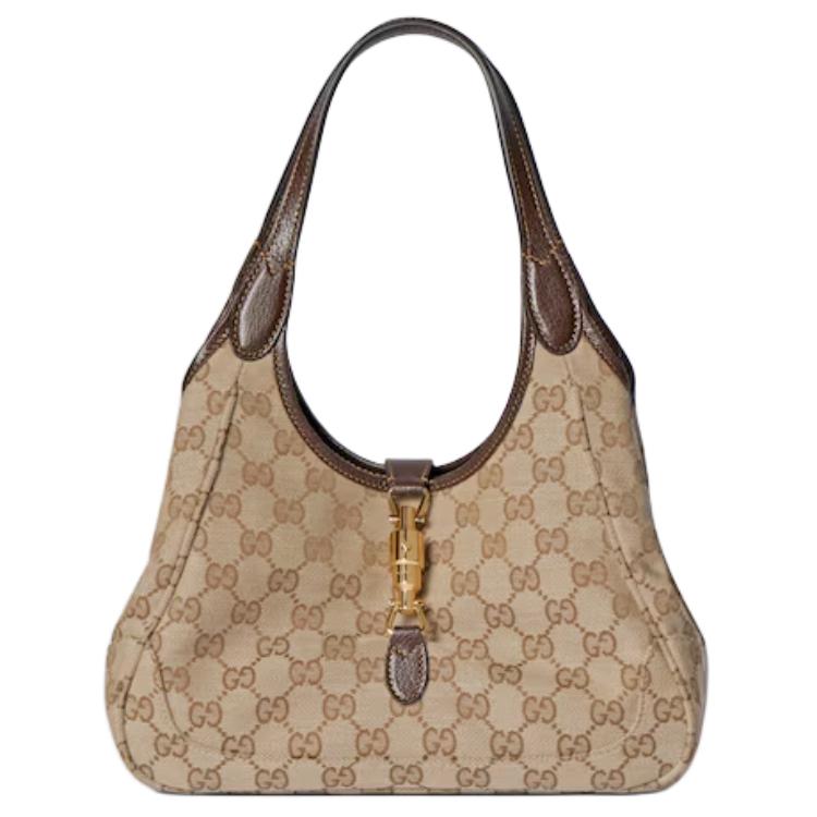 GUCCI Сумка через плечо GG Canvas One Shoulder Handbag Small Unisex Sand & Brown — фото 2