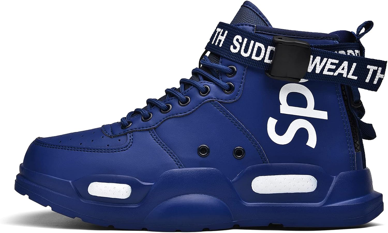 

Мужские модные кроссовки Ahico, высокие кеды для ходьбы, спортивная и повседневная обувь, стильная обувь для мужчин, синий