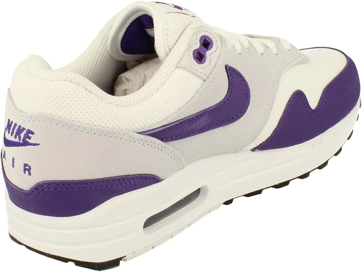 Мужские кроссовки NIKE Air Max 1 Essential, белый/черный/фиолетовый/серый — фото 3
