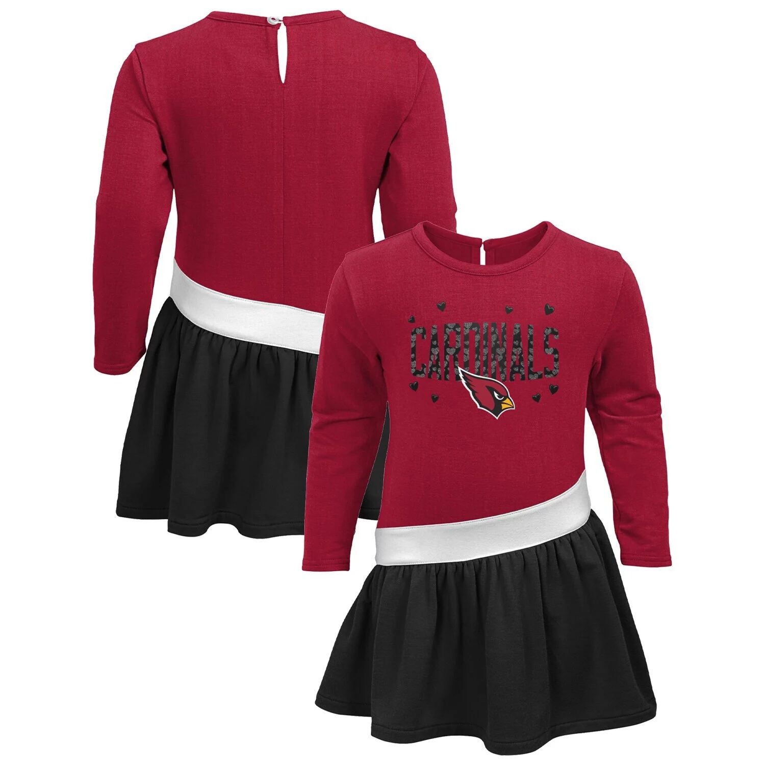 

Трикотажное платье Arizona Cardinals Heart to Heart для девочек-младенцев/черное трикотажное платье Outerstuff