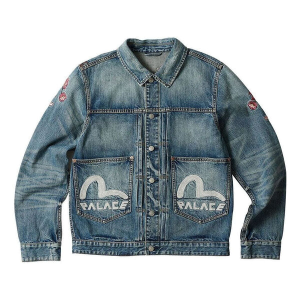 

Куртка x evisu type one denim jacket 'stone wash' Palace, синий