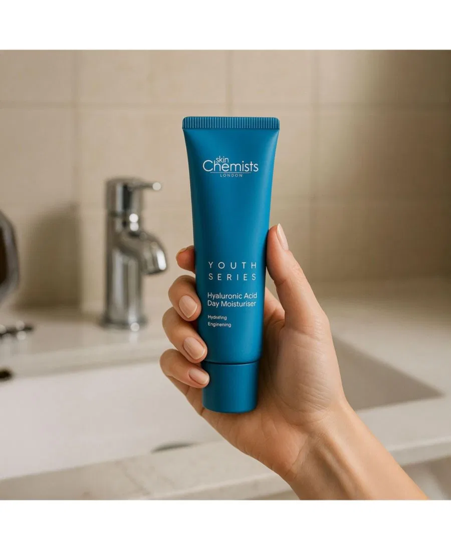 Крем для лица Skinchemists — Дневной увлажняющий с % гиалуроновой кислотой, , синий, 50 мл — фото 4