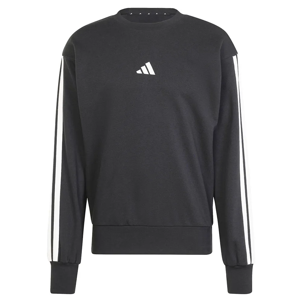 Толстовка adidas Essentials 3 Stripes French Terry, черный — фото 3