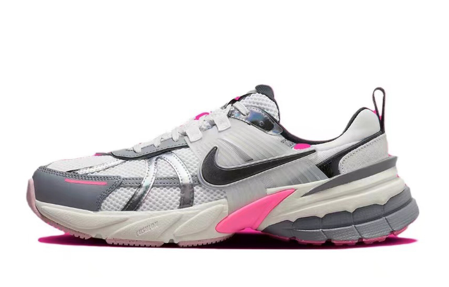 Кроссовки для бега V2K Run женские с низким верхом розово-серые Nike — фото 3