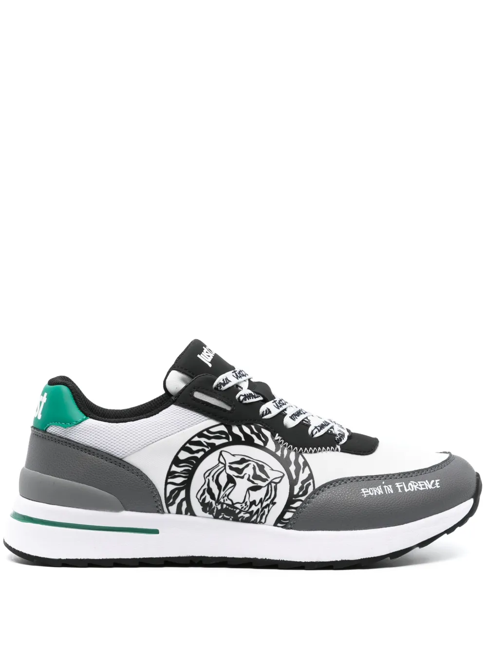 

Кроссовки с декором Tiger Just Cavalli, белый