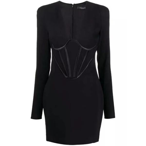 

Платье corset-style minidress Versace, черный