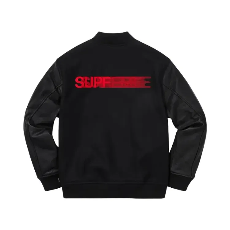 Куртка-бомбер Supreme Motion Logo Varsity Jacket, черный — фото 2