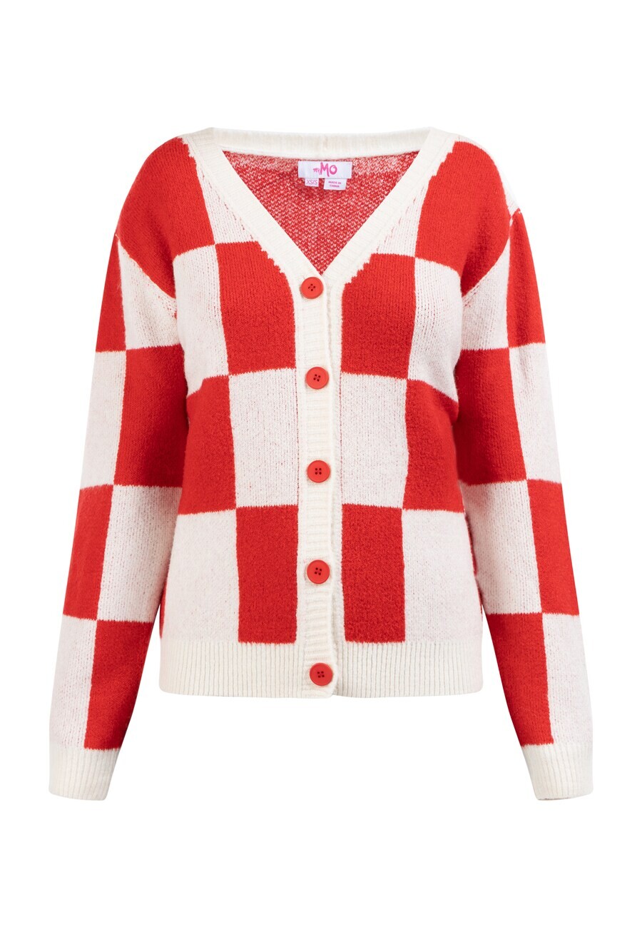 

Вязаный кардиган Mymo BLONDA, цвет Red/White