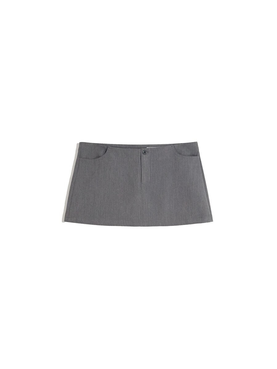 

Мини юбка Bershka, mottled grey
