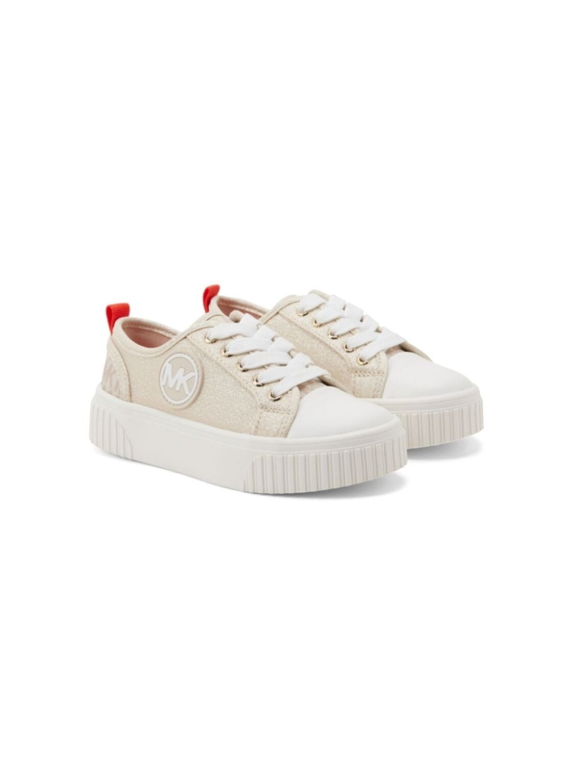 

Michael Kors Kids кроссовки с люрексом и логотипом, нейтральный цвет