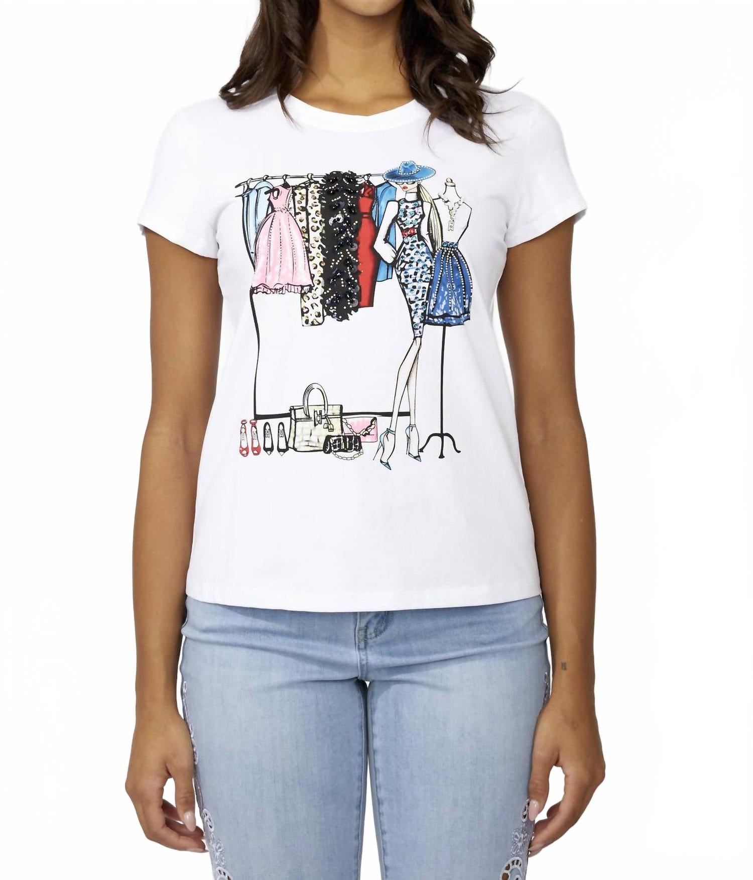 

Повседневная футболка с круглым вырезом белого цвета Frank Lyman, белый