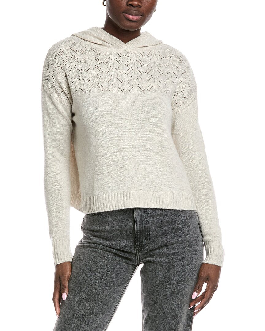 

Осенняя кашемировая укороченная худи с ажурным кокеткой Autumn Cashmere, коричневый
