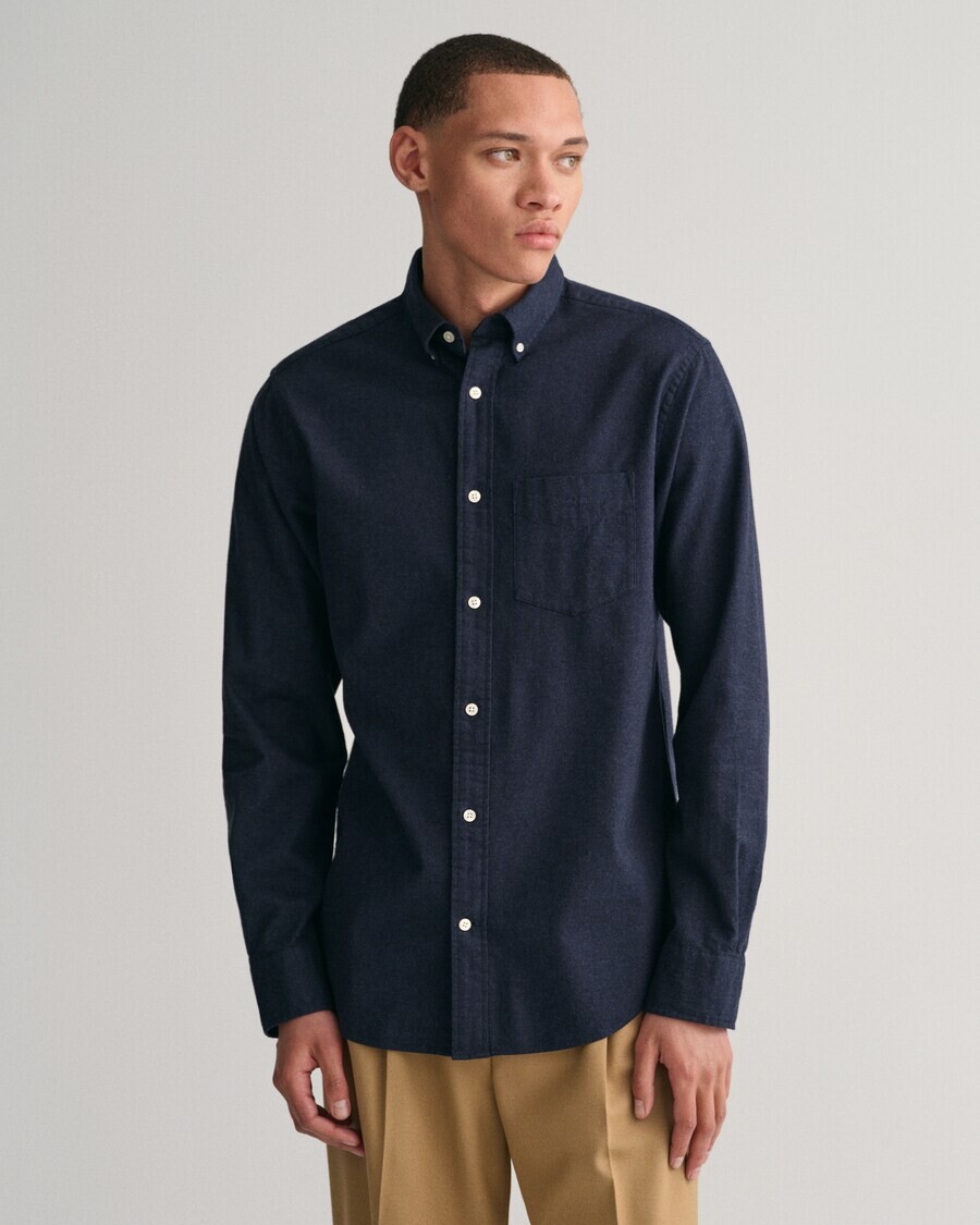 

Повседневная рубашка GANT Regular fit Button Up Shirt, темно-синий