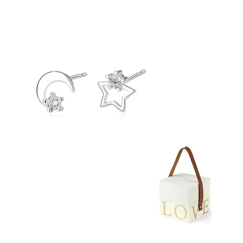 

MISS TOOYA Серьги-гвоздики из стерлингового серебра для женщин