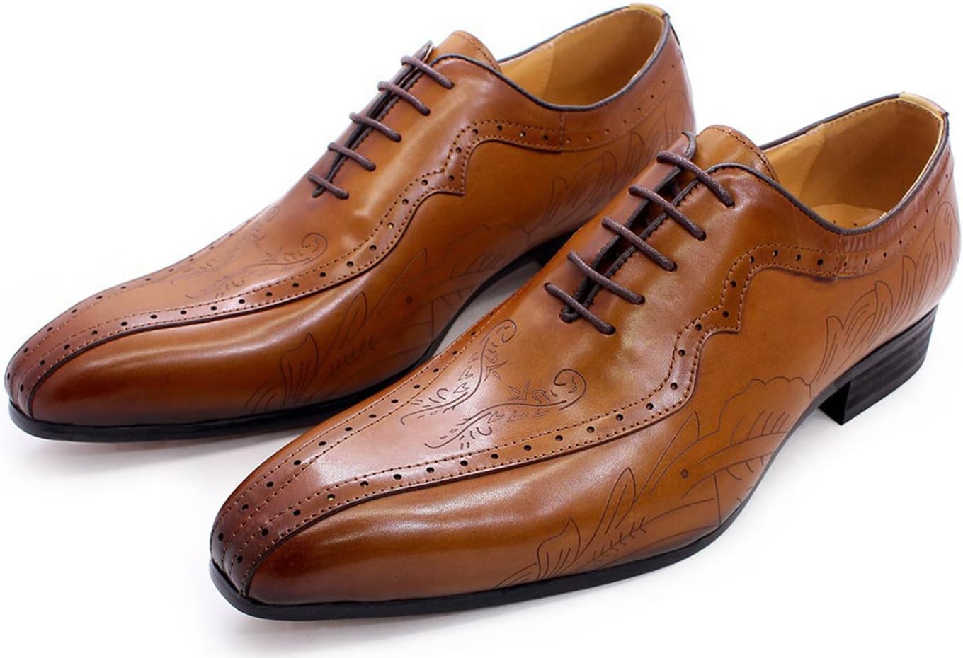 

Мужские туфли Santimon Oxfords из натуральной кожи, формальные деловые туфли, броги с крыльями, современные стильные дерби, модные туфли для торжеств, свадебные, для бизнеса и повседневной носки, удобные туфли для смокинга для мужчин, коричневый