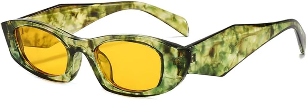 

Популярные модные женские солнцезащитные очки «кошачий глаз» в винтажном зелено-желтом цвете, мужские солнцезащитные очки с защитой от УФ-излучения UV400 SZVVBKK, Green Yellow