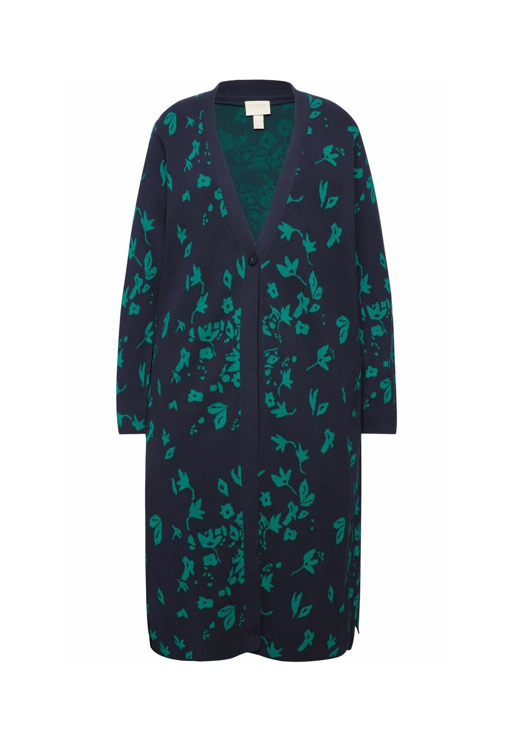 

Кардиган LONG LEAF PATTERN Ulla Popken, темно-синий
