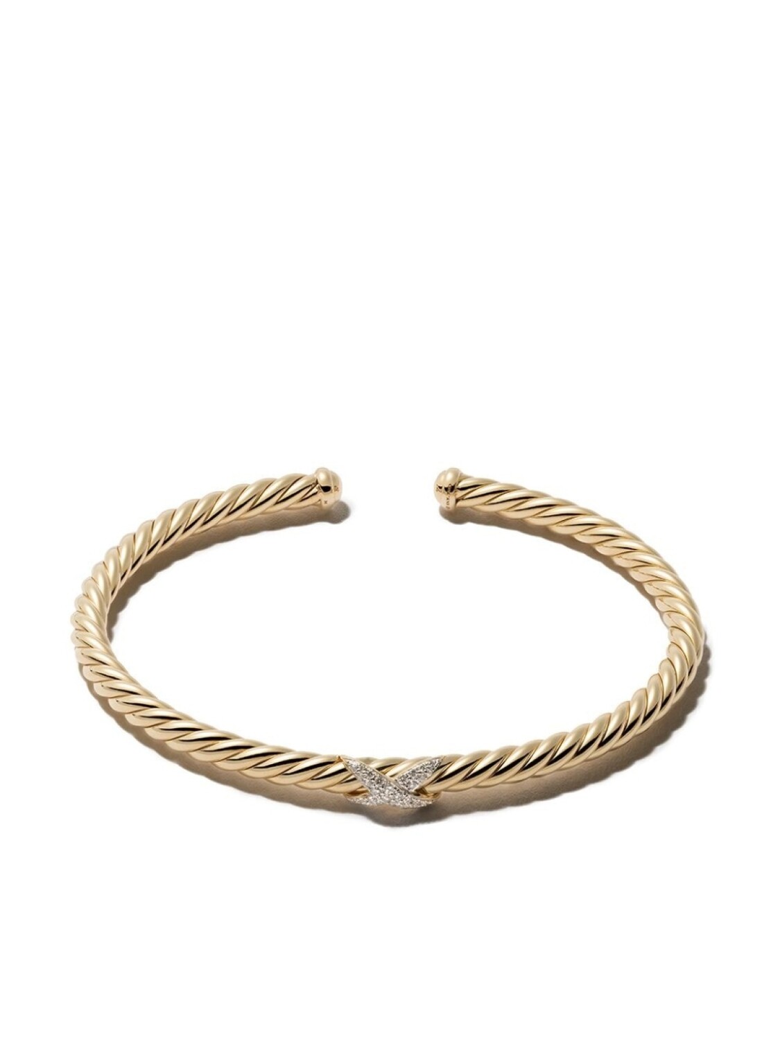

Браслет Cablespira X Station из желтого золота с бриллиантами David Yurman, золотой
