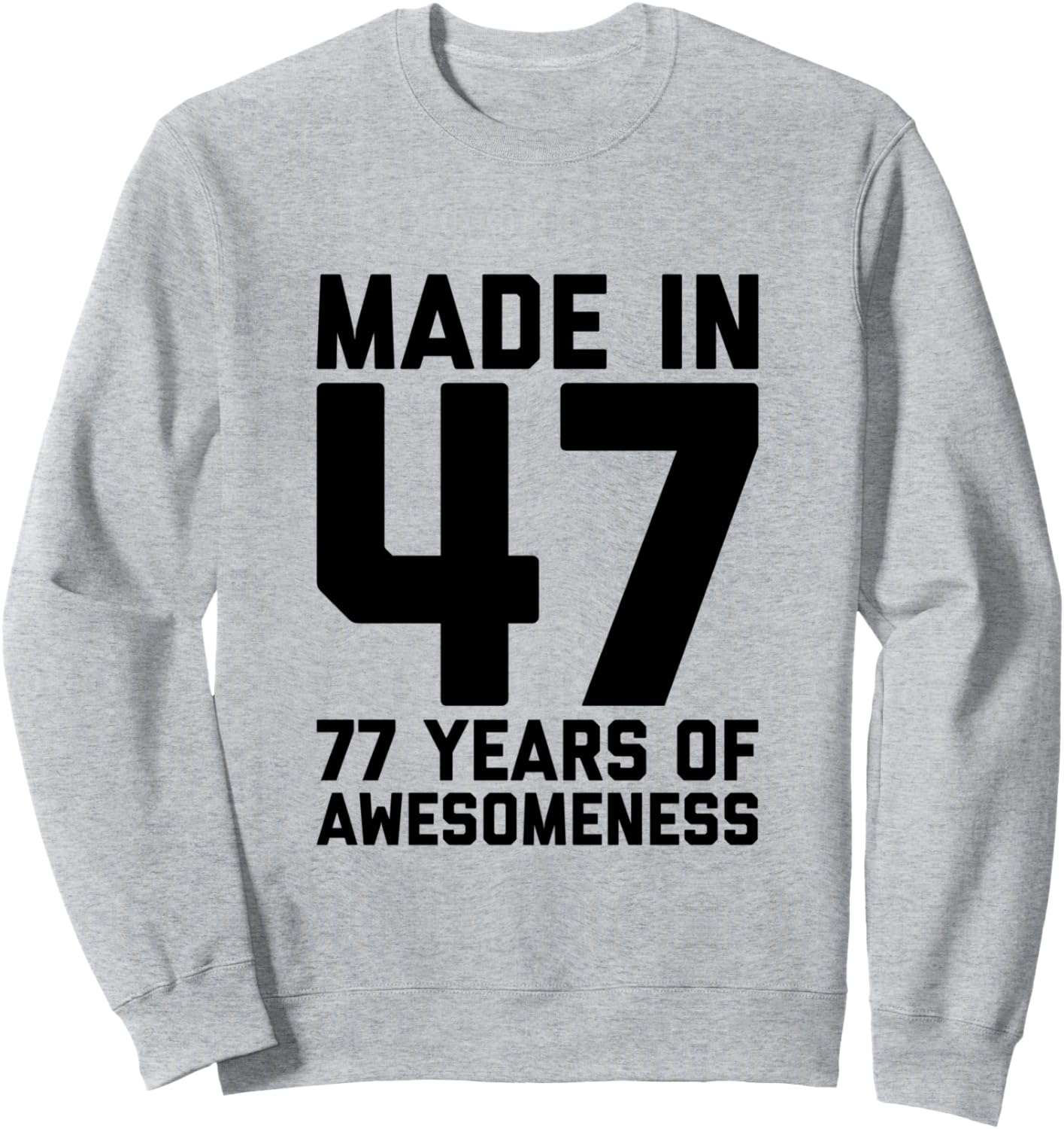 

Толстовка на 77-й день рождения, подарок на 77-й день рождения для мужчин, женщин, дедушки, толстовка Birthday 77Th Gift Grandad Grandma Happy Designs, серый