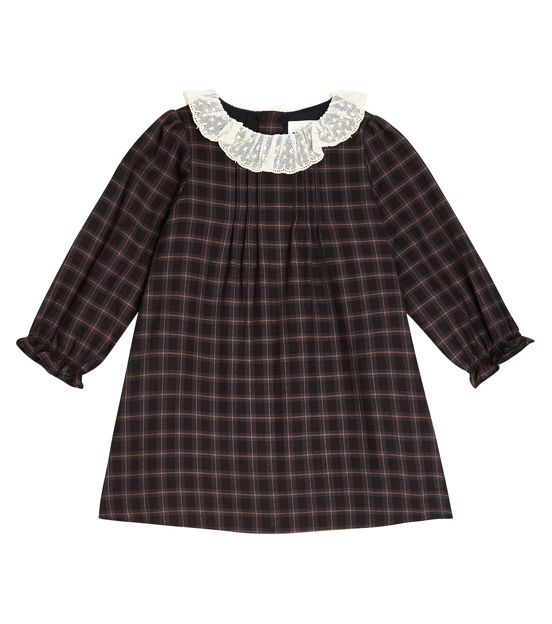 

Хлопковое платье в клетку baby magnolia Bonpoint, серый