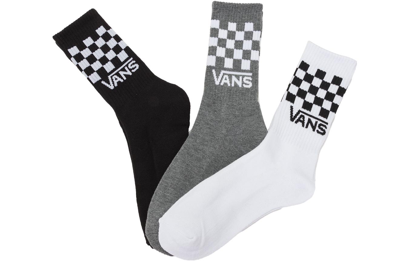 

Мужские носки до середины икры Vans, цвет 3 Pack (Black, White and Gray)