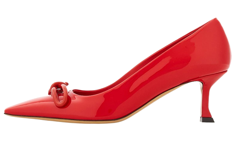 60-миллиметровые туфли-лодочки с носовой частью Ferragamo, Red