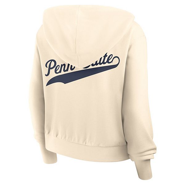 Женский худи с полной молнией Penn State Nittany Lions Chill Midi кремового цвета Nike — фото 4