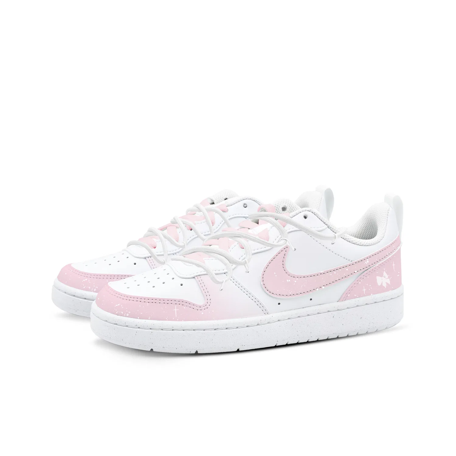 Детские кеды для скейтбординга Nike Court Borough Butterfly Whisper Pink — фото 4