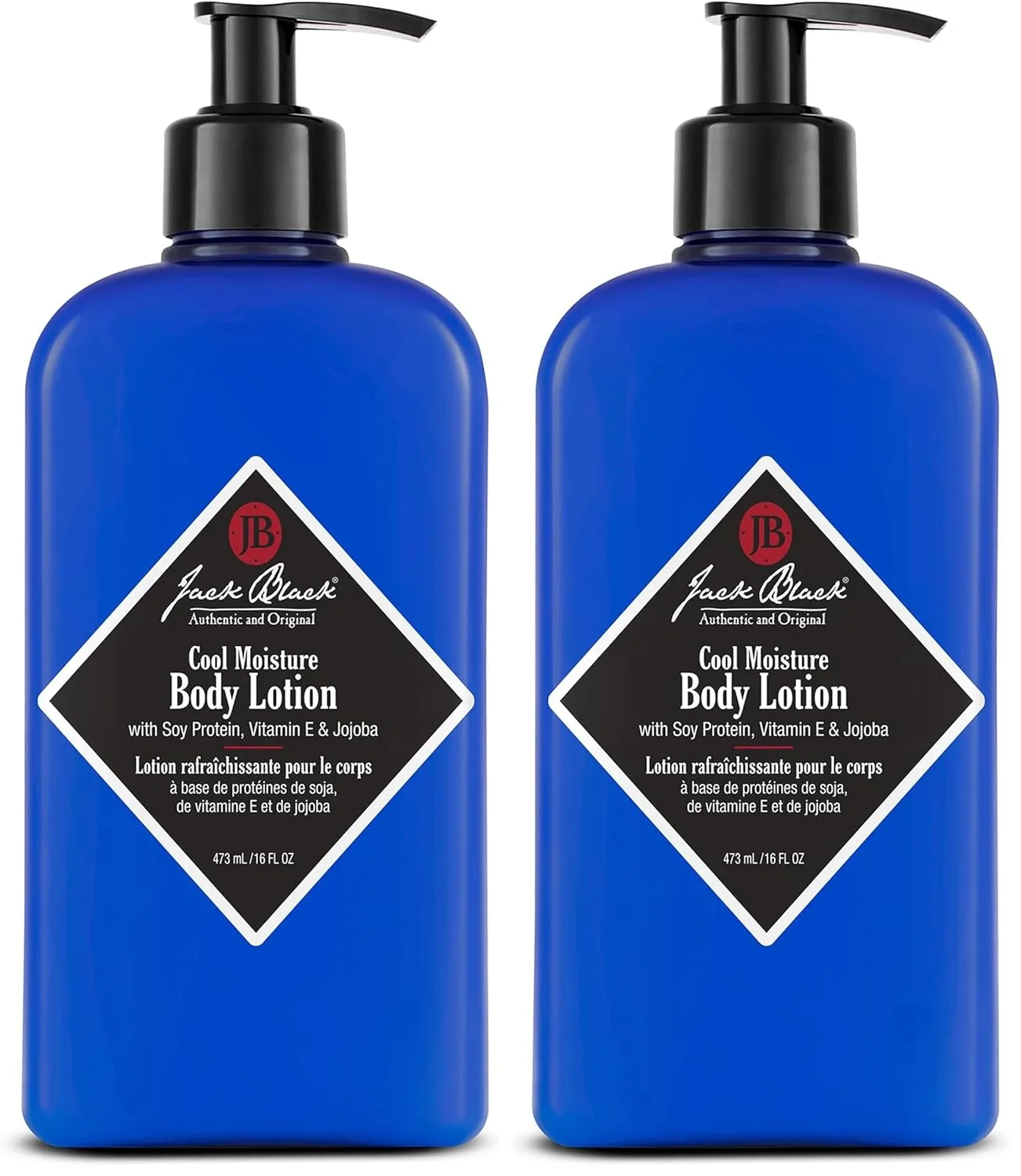 Jack Black Cool Moisture Body Lotion для мужчин - лосьон для сухой кожи 473 мл (2 шт.)
