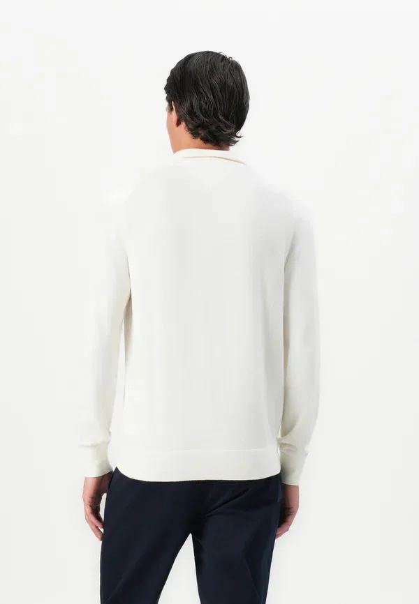 Джемпер Tommy Hilfiger Pima org ctn cashmere zip mock, цвет слоновая кость — фото 3