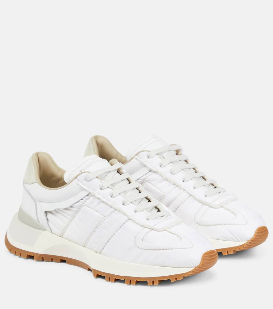 Кроссовки с кожаными вставками Maison Margiela, White
